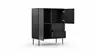 Highboard Edge - Lack, Schwarz