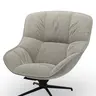 Sessel Unn - Stoff, Grau