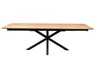 Esstisch MAKAIO - ausziehbar, LB ca. 180x90 cm, Eiche Furnier, Schweizer Kante, Schwarz