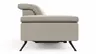 Sofa Rafaela 2.0 - 3-Sitzer inkl. 1x Relaxfunktion und Kopfteile verstellbar, Stoff, Champagner