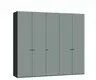 Drehtürenschrank JOIN IT- B ca. 252 cm, Schwarz, Salbei