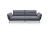 Megasofa PAYTON - 3-Sitzer, Stoff, Graublau