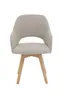 Armlehnstuhl - drehbar, Stoff, Beige