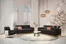 Sofa Paulina - 2,5-Sitzer, Kopfteil verstellbar, Leder, Schwarz