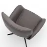 Relaxsessel Helge - Leder, Silber