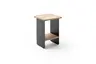 Beistelltisch Olai - LHB ca. 40x45x40 cm, Asteiche massiv, Metall, Schwarz
