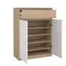 Schuhschrank - B ca. 81 cm, Jackson Hickory Nachbildung, Weiß