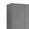 Drehtürenschrank Viana - B ca. 254 cm, Lack, Steingrau, Riffholz, Wildeiche