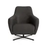 Sessel Noreli - drehbar, Stoff, Anthrazit