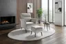 Hocker - Stoff, Silbergrau