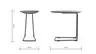 Sofatisch Fano - LBH ca. 57x39x54 cm, Fenix, Dunkelblau