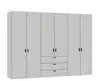 Drehtürenschrank JOIN IT- B ca. 303 cm, Hellgrau