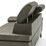 Sofa Hudson - 3-Sitzer, inkl. Relaxfunktion (motorisch) und Kopfteil/Armlehnen verstellbar, Leder, Braungrün