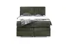 Boxspringbett JEANETTE- Liegefläche ca. 140x200 cm, Stoff, Grün