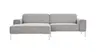 Ecksofa Morten - Longchair links, 1,5-Sitzer, Stoff, Natur
