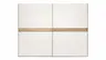 Schwebetürenschrank Viana - B ca. 301 cm, Lack, Weiß, Riffholz, Balkeneiche