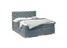 Boxspringbett SANDRIN E- Liegefläche ca. 200x200 cm, Stoff, Graublau, inkl. Stauraum