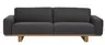 Sofa Anaheim - 3,5-Sitzer, Leder, Anthrazit