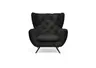 Sessel CHIRA - Stoff, Schwarz