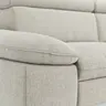Sofa Felipa - 3-Sitzer inkl. Relaxfunktion (motorisch) und Kopfteil verstellbar, Stoff, Natur