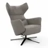Drehsessel Houston Relax - Größe M, inkl. Relaxfunktion + Gasdruckfeder, Stoff, Taupe