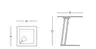 Beistelltisch Cena - LB ca. 45x45 cm, Keramik, Travertin