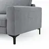 Ecksofa Oviedo - Longchair links mit 1,5-Sitzer, Stoff, Grau