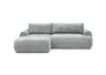 Ecksofa - Longchair links mit 2-Sitzer, Stoff, Aqua