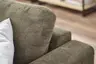 Ecksofa Oviedo - Longchair links mit 1,5-Sitzer, Stoff, Braungrün