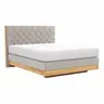 Boxspringbett Alpin Luxe - Liegefläche ca. 160x200 cm, Stoff, Graubeige