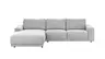 Ecksofa Balok - Longchair groß links mit 2,5-Sitzer, Stoff, Eisengrau
