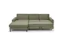 Ecksofa CALM MOVE 2.0 - Longchair links mit 2,5-Sitzer, Schlaffunktion, Feincord, Olive