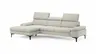 Ecksofa Felipa - Longchair links mit 2,5-Sitzer inkl. Kopfteil verstellbar, Stoff, Natur
