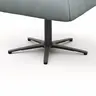 Hocker Terni - Sternfuss, Leder, Hellblau
