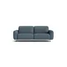Sofa Arona - 2-Sitzer inkl. 1x Relaxfunktion motorisch und 3x Kopfteil verstellbar, Leder, Eisblau