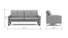 Sofa Tenero - 2,5-Sitzer, Stoff, Grau