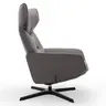 Relaxsessel Helge - Leder, Silber