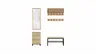 Garderobenkombination Williston - Korpus Wildeiche bianco / Front sandgestrahlt