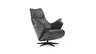 Relaxsessel Girona -  Relaxfunktion (motorisch), Leder, Schwarz