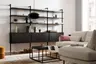 Regal Edge - B ca. 283 cm, Lack, Schwarz