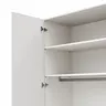 Drehtürenschrank Viana - B ca. 303 cm, Lack, Weiß, Riffholz, Wildeiche
