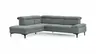 Ecksofa Felipa - Ecke links mit 2,5-Sitzer inkl. Kopfteil verstellbar, Stoff, Grau