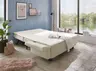 Faltsofa Easy - 2-Sitzer, ca. 140 cm inkl. Schlaffunktion/Topper/Armteil verstellbar, Stoff, Taupe