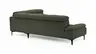 Ecksofa Felipa - 2,5-Sitzer mit Ecke rechts inkl. Kopfteil verstellbar, Stoff, Dunkelgrün