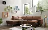 Ecksofa COOL - Ecke links mit 2,5-Sitzer, Querschläfer, Stoff, Rost