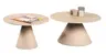 Couchtisch - 2er Set, Traventinoptik hell, Cremeweiß
