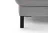 Ecksofa EM Labin - 2,5-Sitzer mit Ecke rechts, Kopfteile verstellbar, Stoff, grau