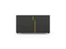 Kommode Loretto - BHT ca. 127x70x51 cm, Lack matt, Anthrazit