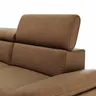 Ecksofa Felipa - Longchair links mit 2,5-Sitzer inkl. Armlehne verstellbar und Rückenlehne/Sitztiefe verstellbar (motorisch), Leder, Cognac