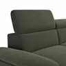 Ecksofa Felipa - 2,5-Sitzer mit Ecke rechts inkl. Kopfteil verstellbar, Stoff, Dunkelgrün